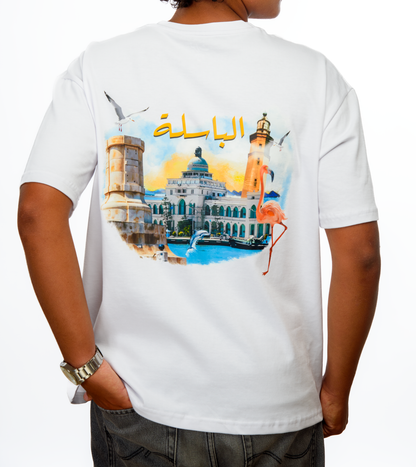 Port Said over-sized white T-shirt