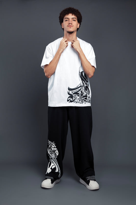 Black & White Arabian calligraphy set