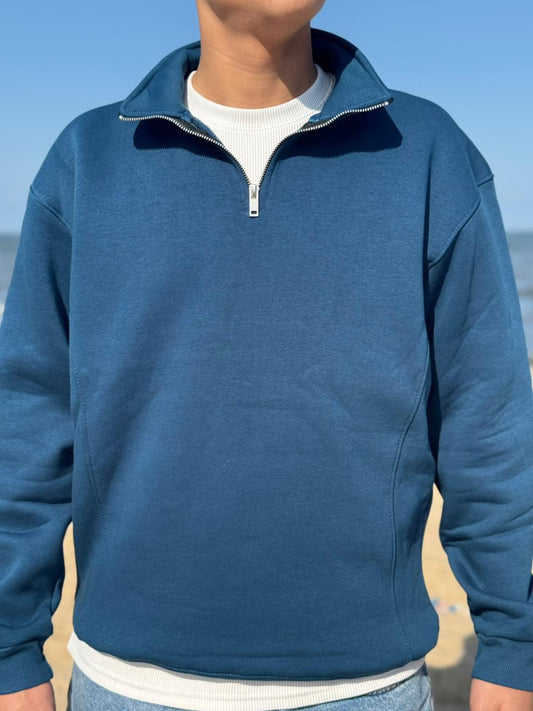 Turath Classic Petrol Quarter Zipper